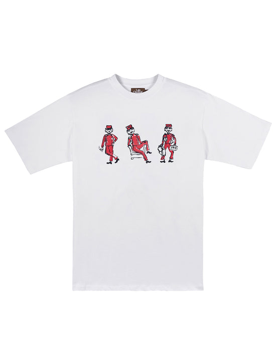 LATE CHECKOUT White Bellboys Tee