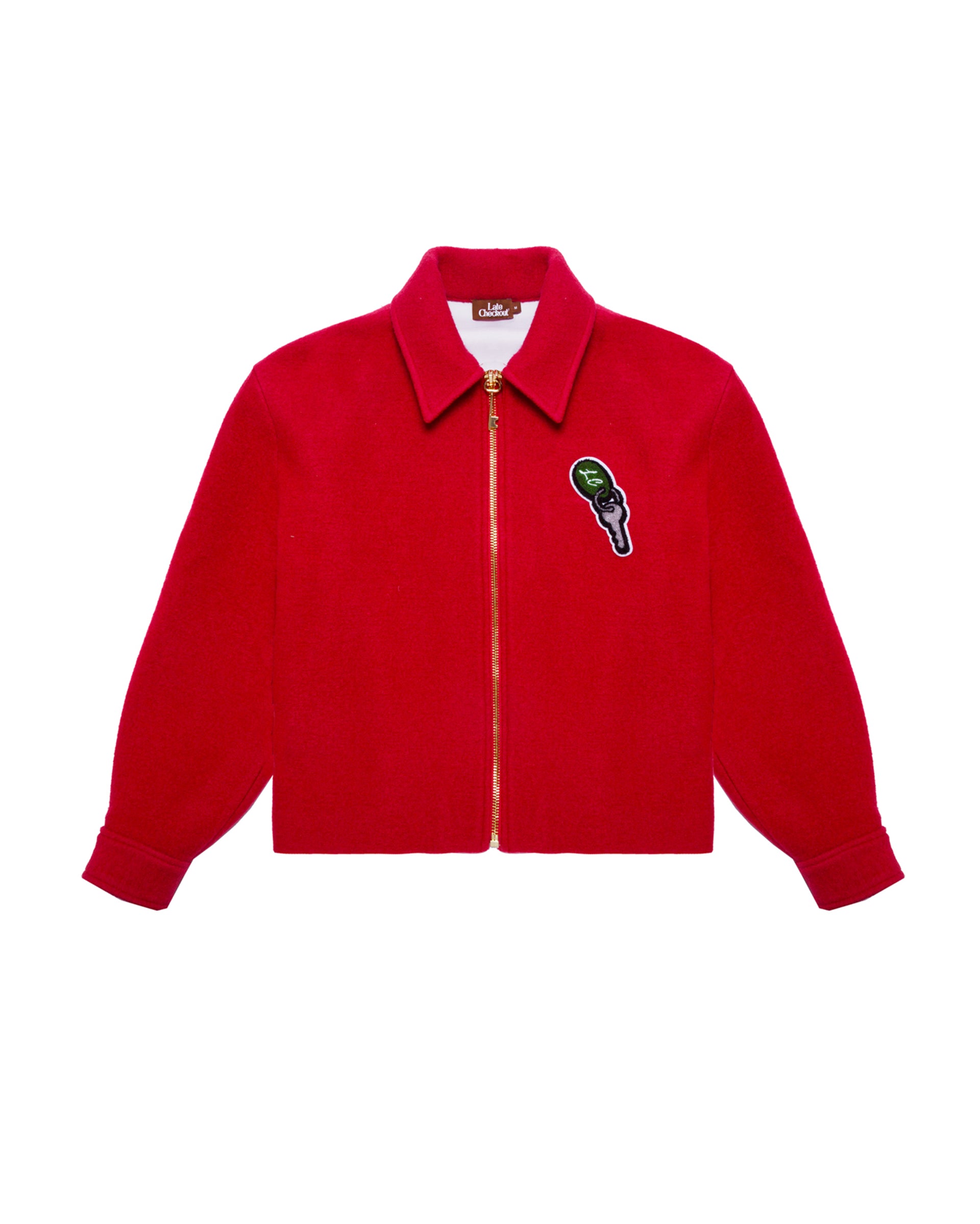 LATE CHECKOUT VALET ZIPPER JACKET RED