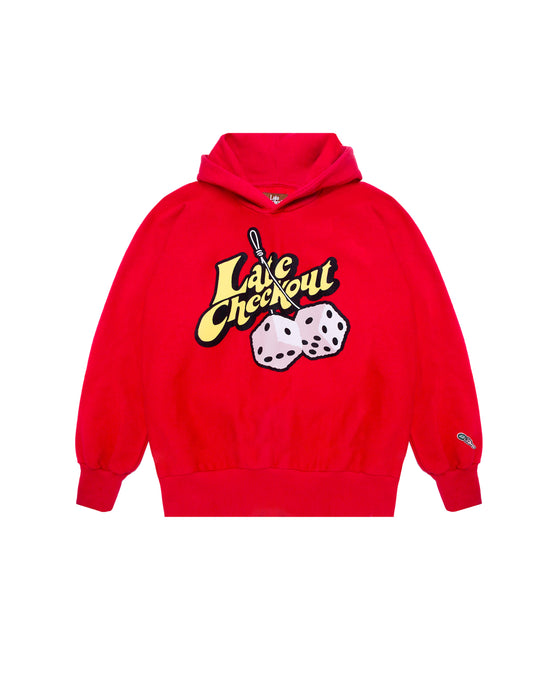 LATE CHECKOUT FLUFFY DICE HOODIE
