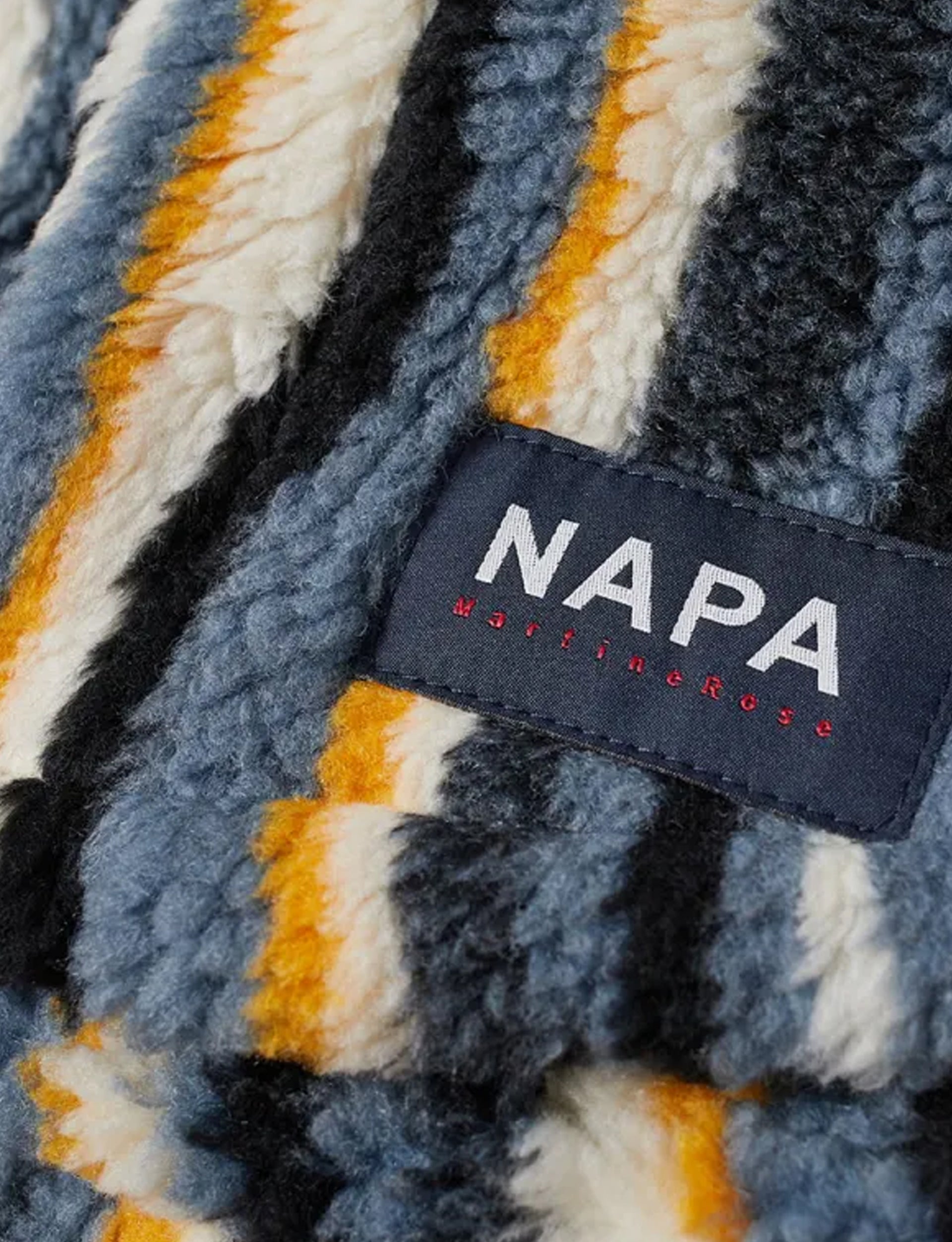 NAPA BY MARTINE ROSE STRIPE FLEECE OVERSHIRT