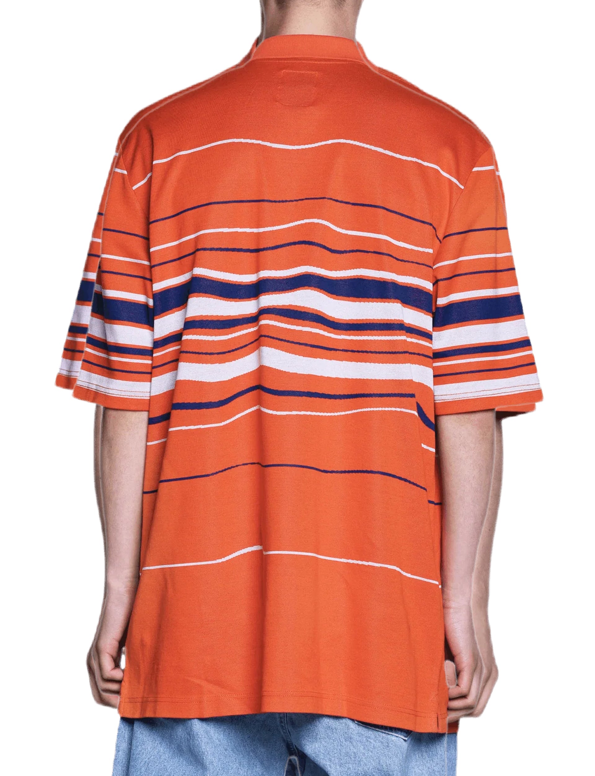 NAPA BY MARTINE ROSE STRIPE OVERSIZED POLO