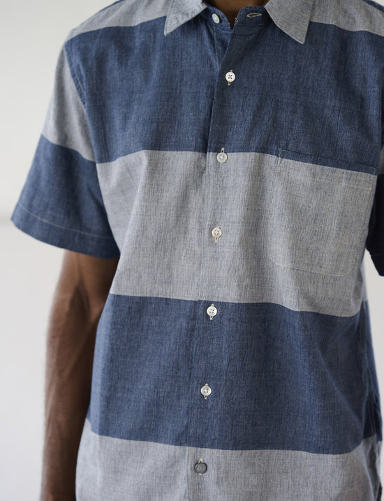 ORIGINAL MADRAS Lax Short Sleeve Shirt Blue