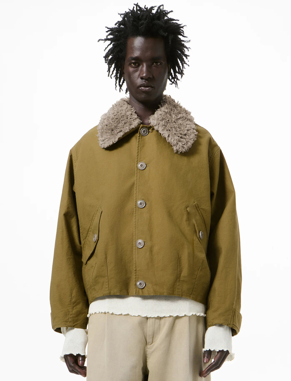 OUR LEGACY AERIAL JACKET Pigment Khaki Knife Edge Twill