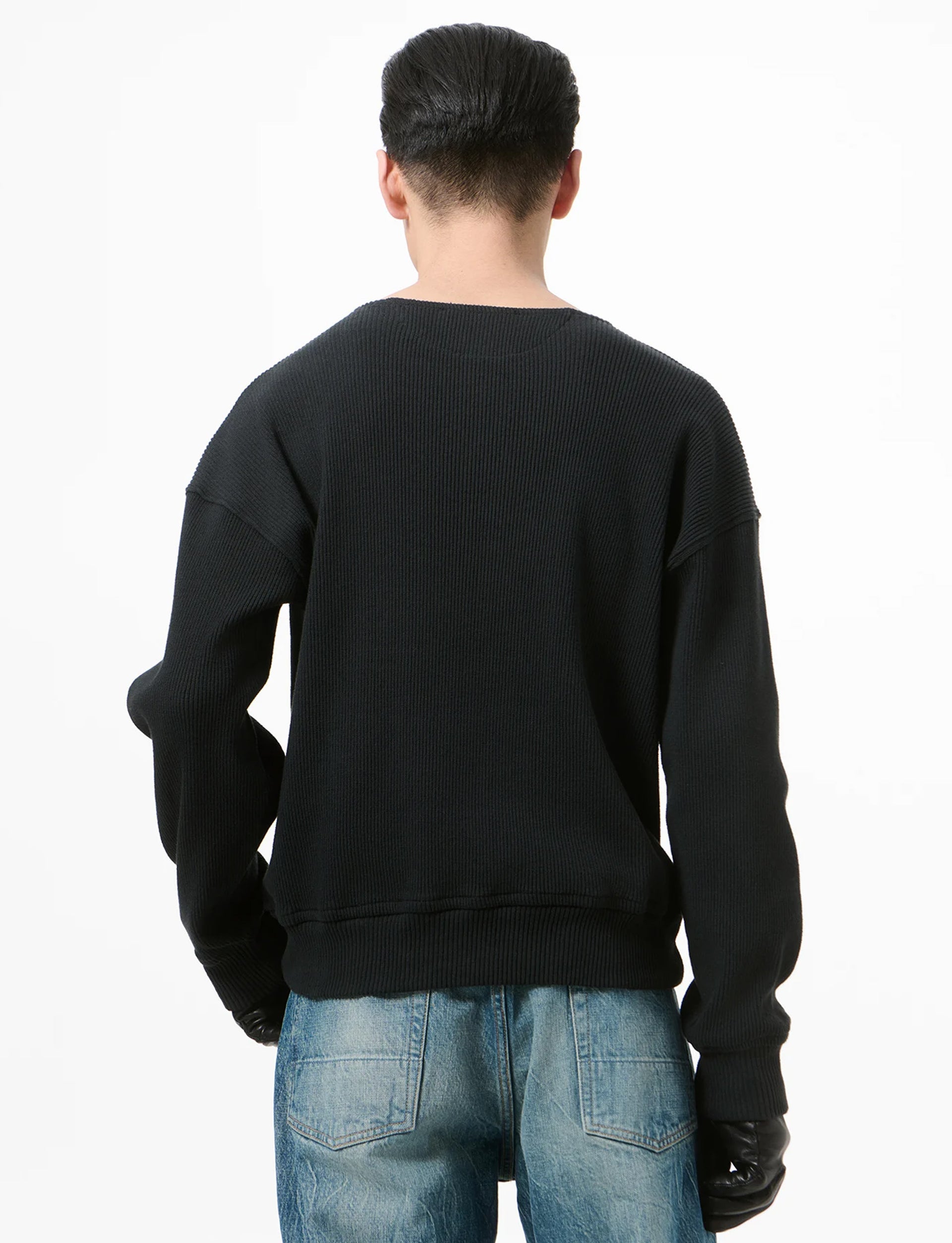 OUR LEGACY BALLON SWEATSHIRT, Furnace Black Beefy Rib