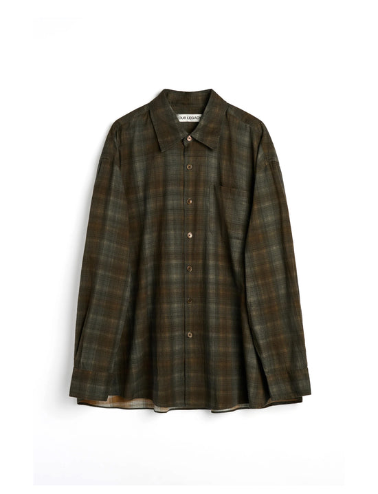 OUR LEGACY BORROWED SHIRT, More Check Print