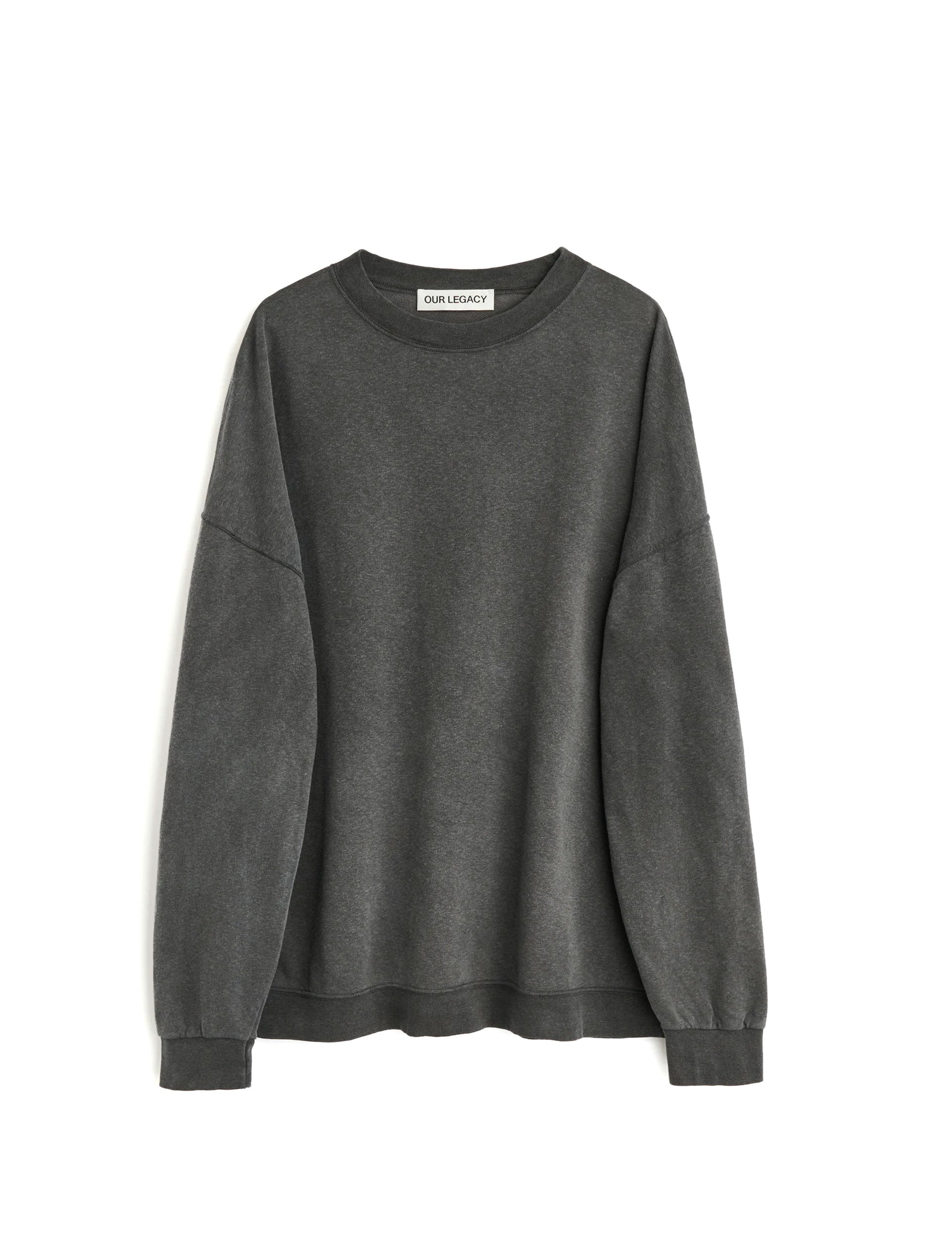 OUR LEGACY SLACK SWEATSHIRT Washed Black Rogue Loopback