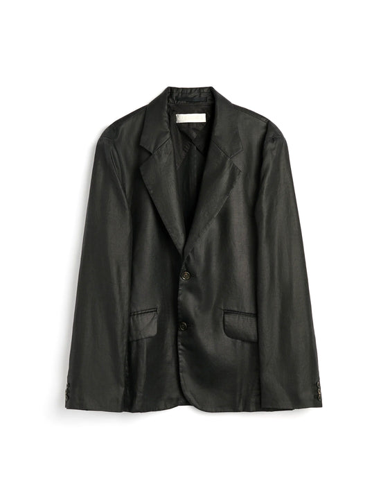 OUR LEGACY CLASSIC BLAZER, Lacquer Black Mirror Tencel