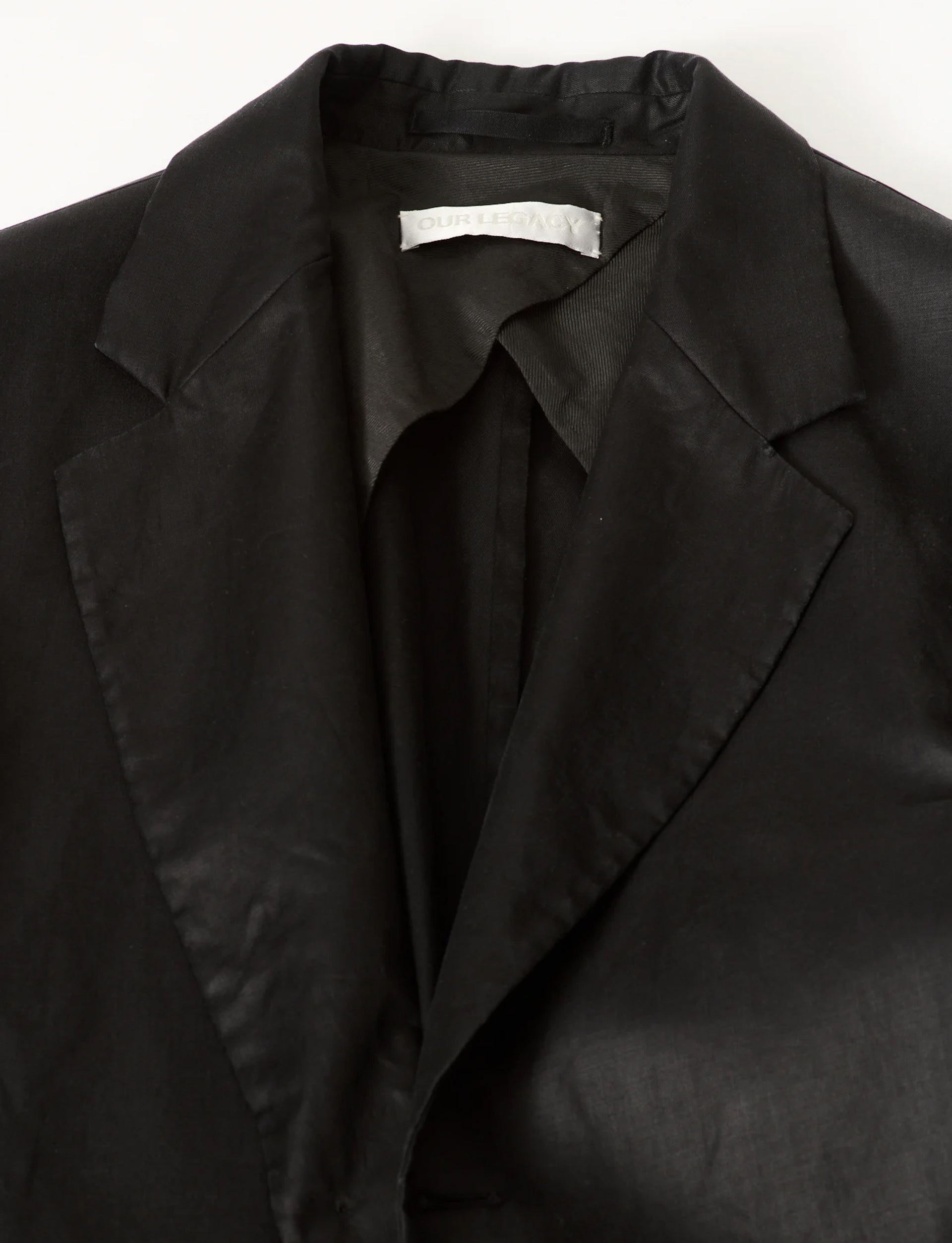 OUR LEGACY CLASSIC BLAZER, Lacquer Black Mirror Tencel