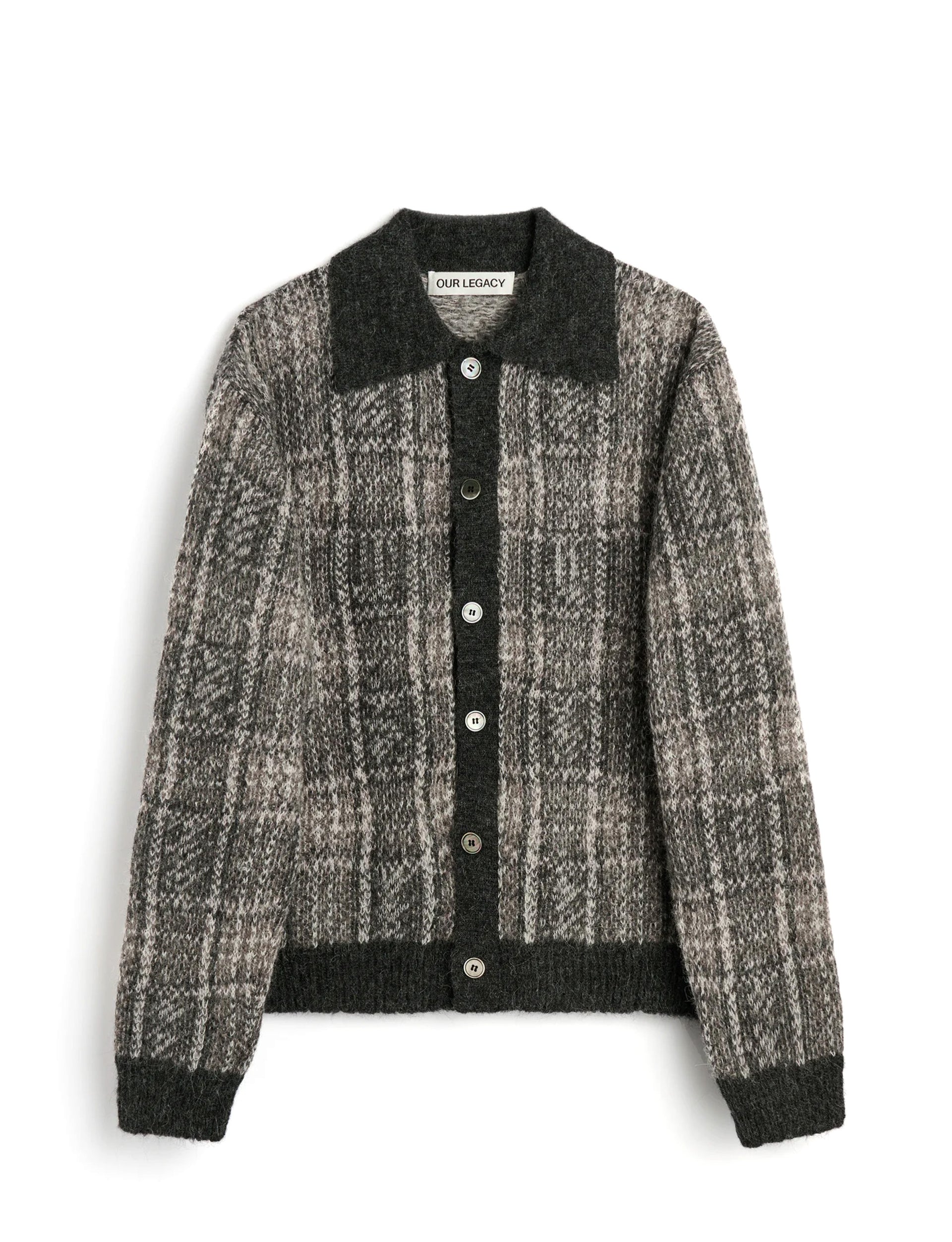 OUR LEGACY EVENING POLO Grand Check Fuzzy Alpaca