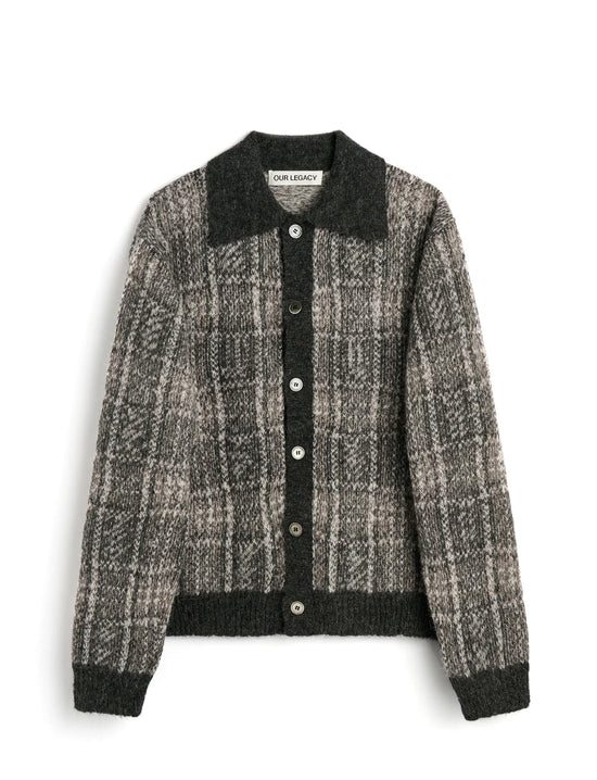 OUR LEGACY EVENING POLO Grand Check Fuzzy Alpaca