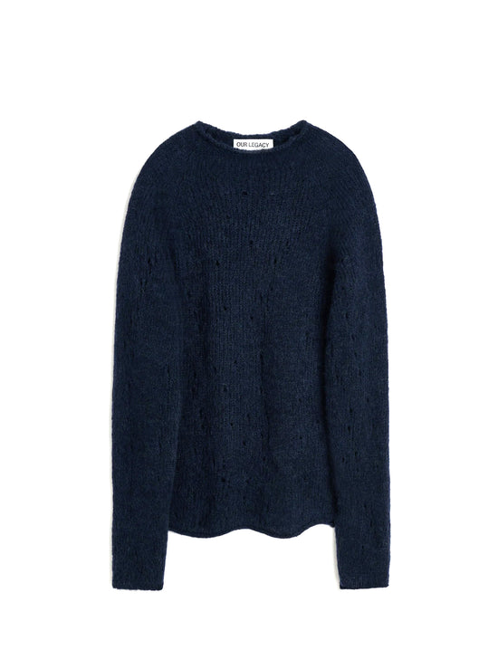 OUR LEGACY RIDER POPOVER Blended Blue Jagged Alpaca