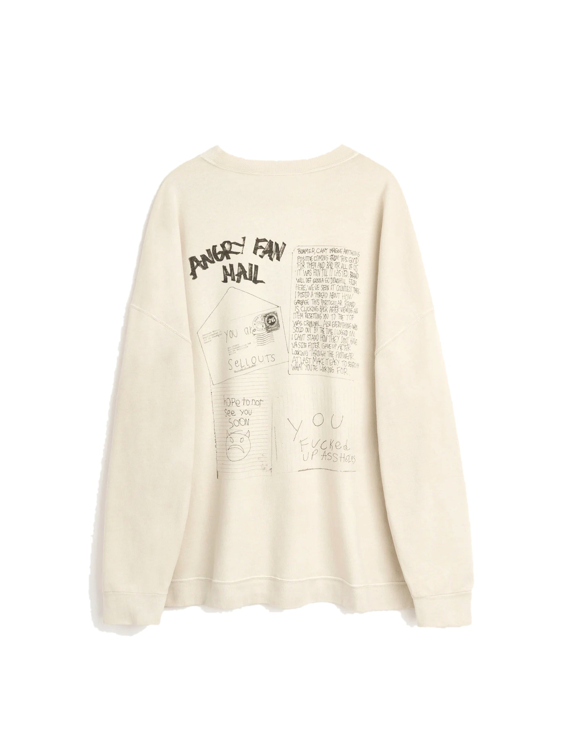 OUR LEGACY SLACK SWEATSHIRT Angry Fan Mail Print