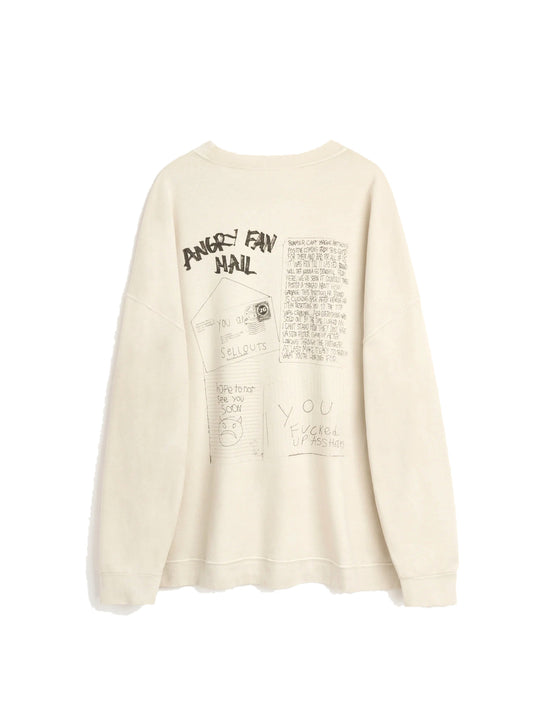 OUR LEGACY SLACK SWEATSHIRT Angry Fan Mail Print
