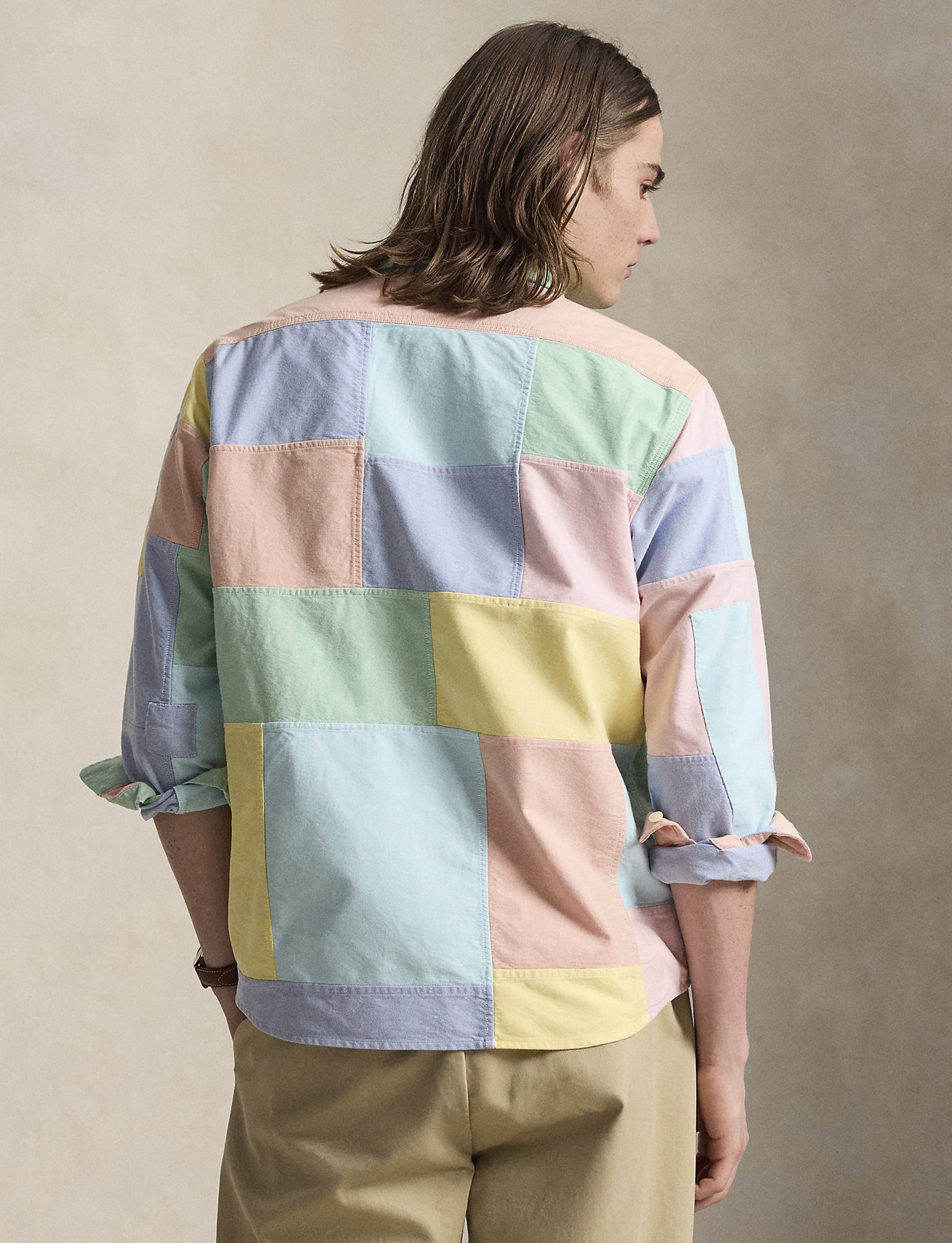 POLO RALPH LAUREN CLASSIC FIT PATCHWORK OXFORD WORKSHIRT