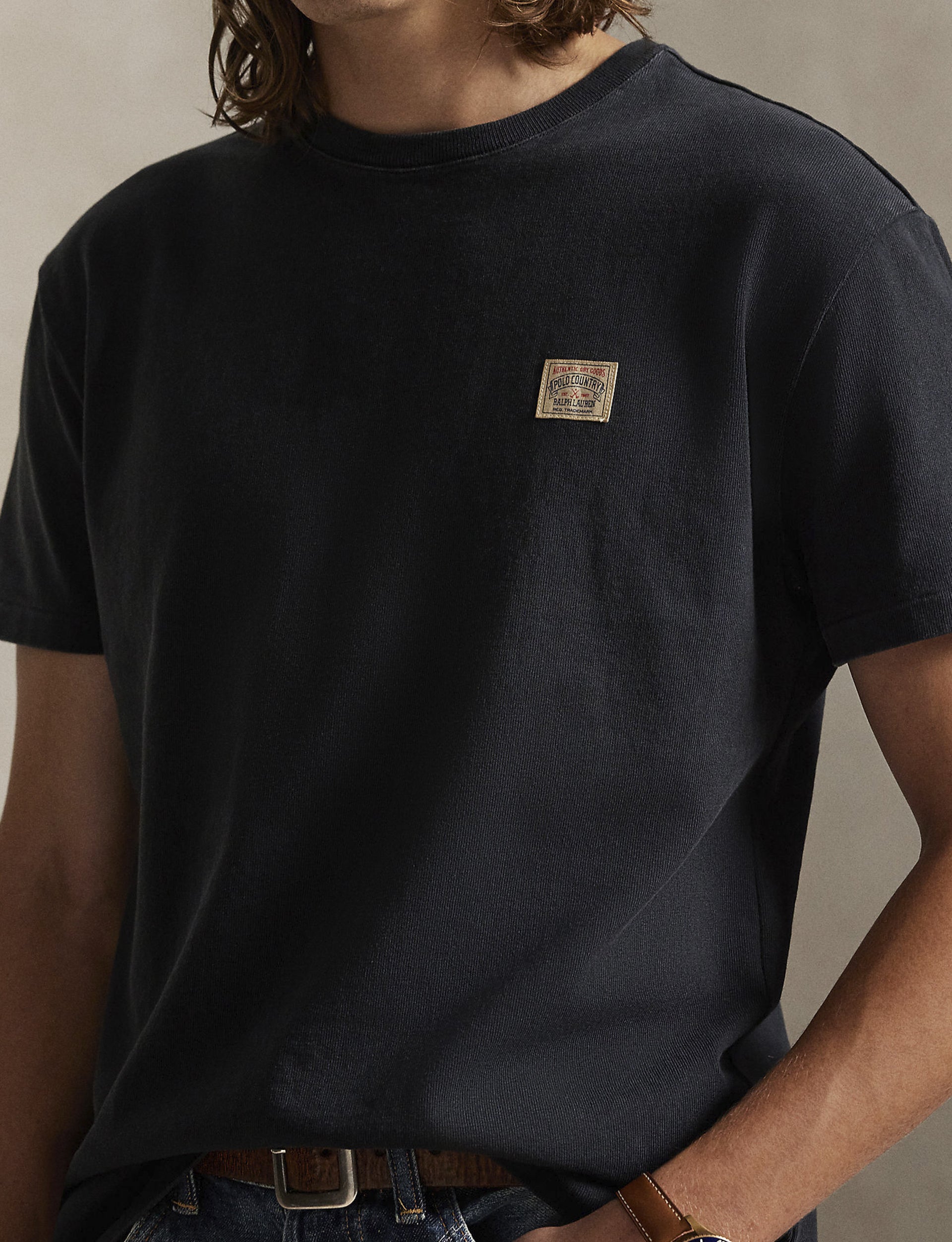 POLO RALPH LAUREN KNIT-T-SHIRT POLO BLACK