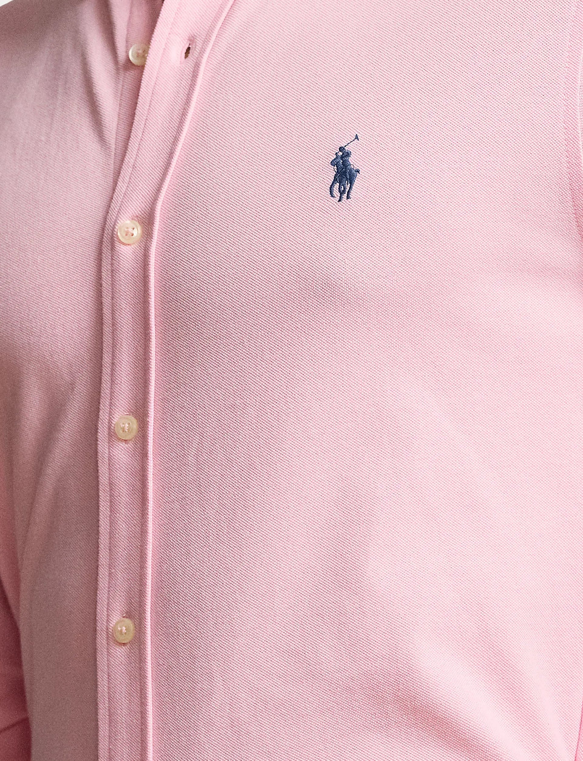 POLO RALPH LAUREN LONG SLEEVED PIQUE SHIRT PINK