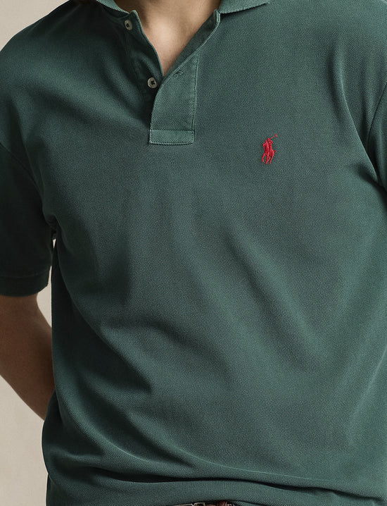 POLO RALPH LAUREN ORIGINAL FIT MESH POLO SHIRT MOSS AGATE