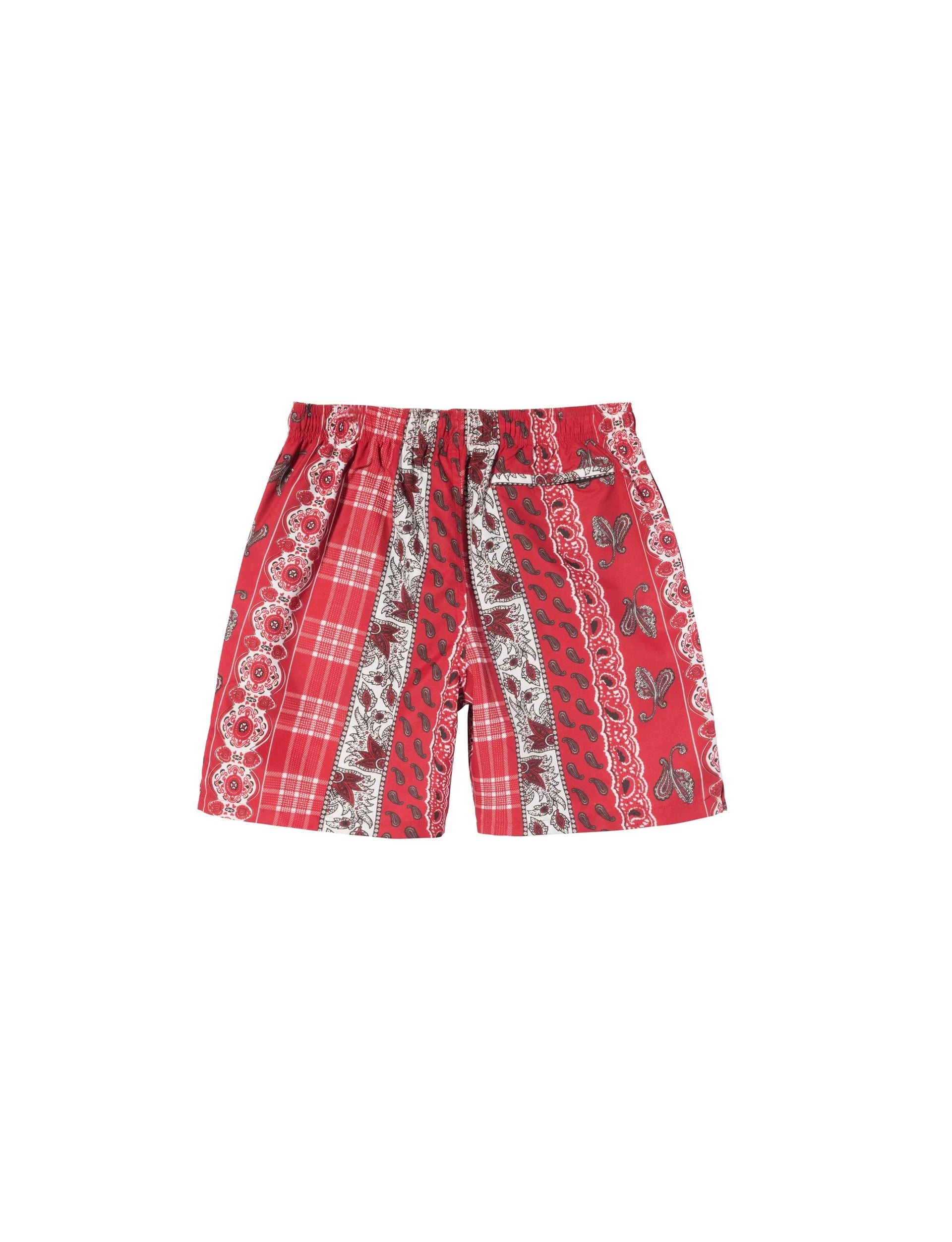 STÜSSY Paisley Plaid Water Short - Red