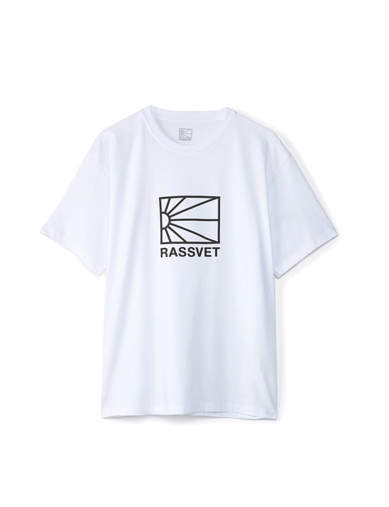 RASSVET  BIG LOGO TEE SHIRT KNIT WHITE