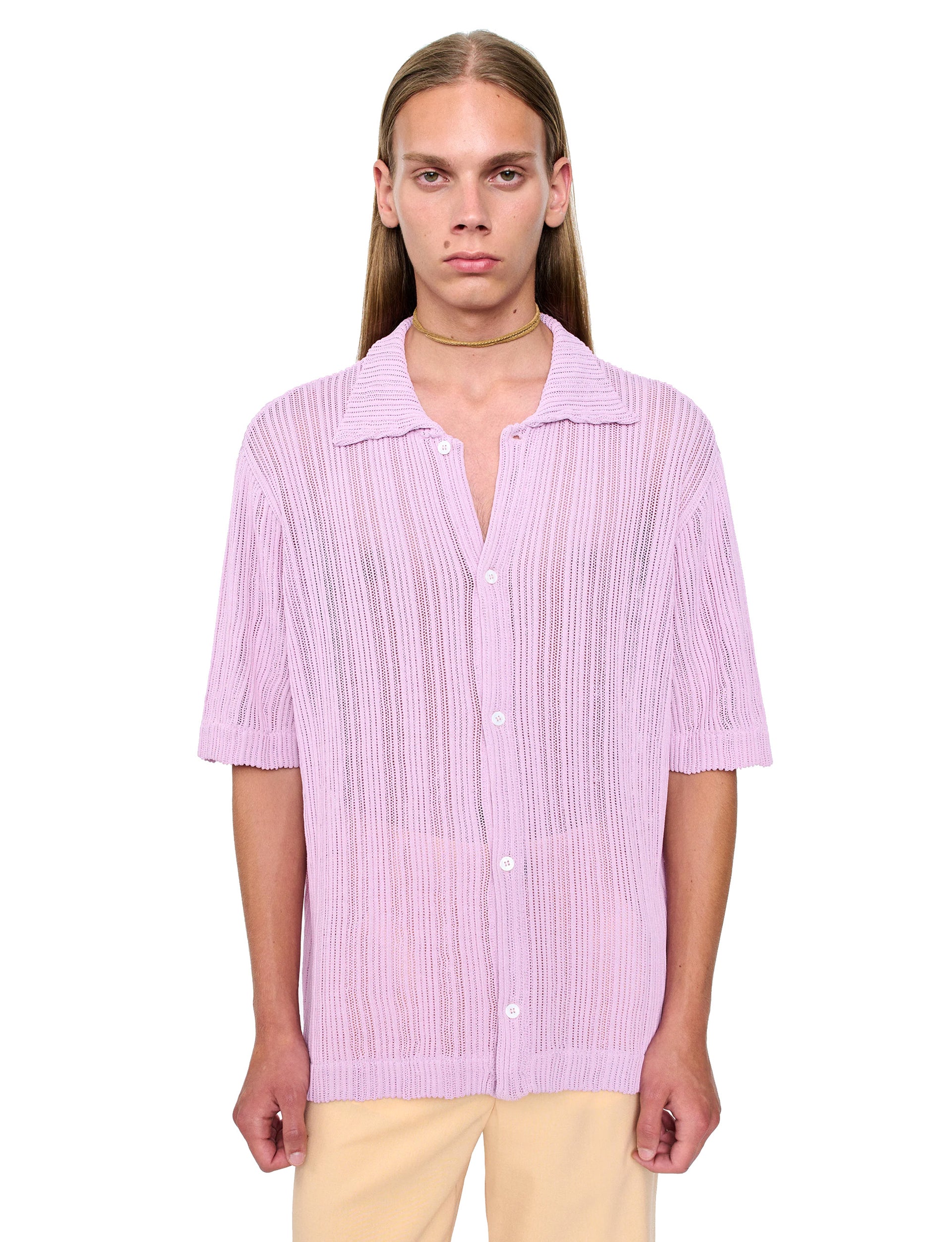 SÉFR JULIAN SHIRT LAVENDER MESH
