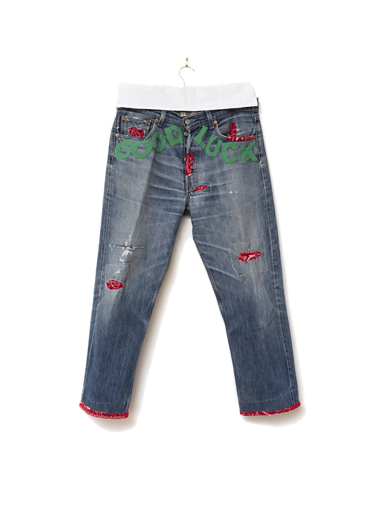 STUDIO PURAS RECYCLED EMBELLISHED JEANS