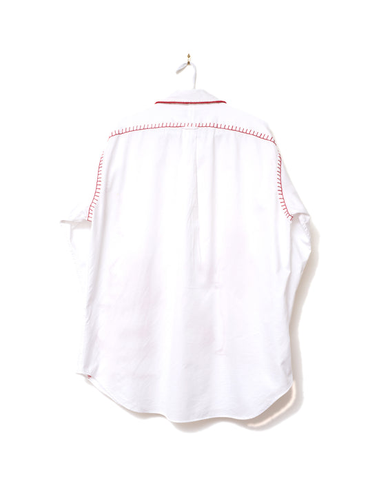 STUDIO PURAS WHITE EMBROIDERED SHIRT WHITE