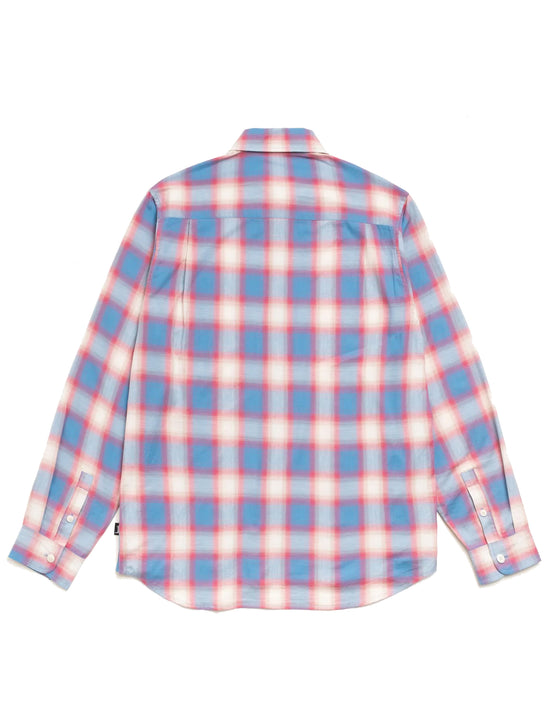 STÜSSY Beach Ombre Plaid Shirt BLUE