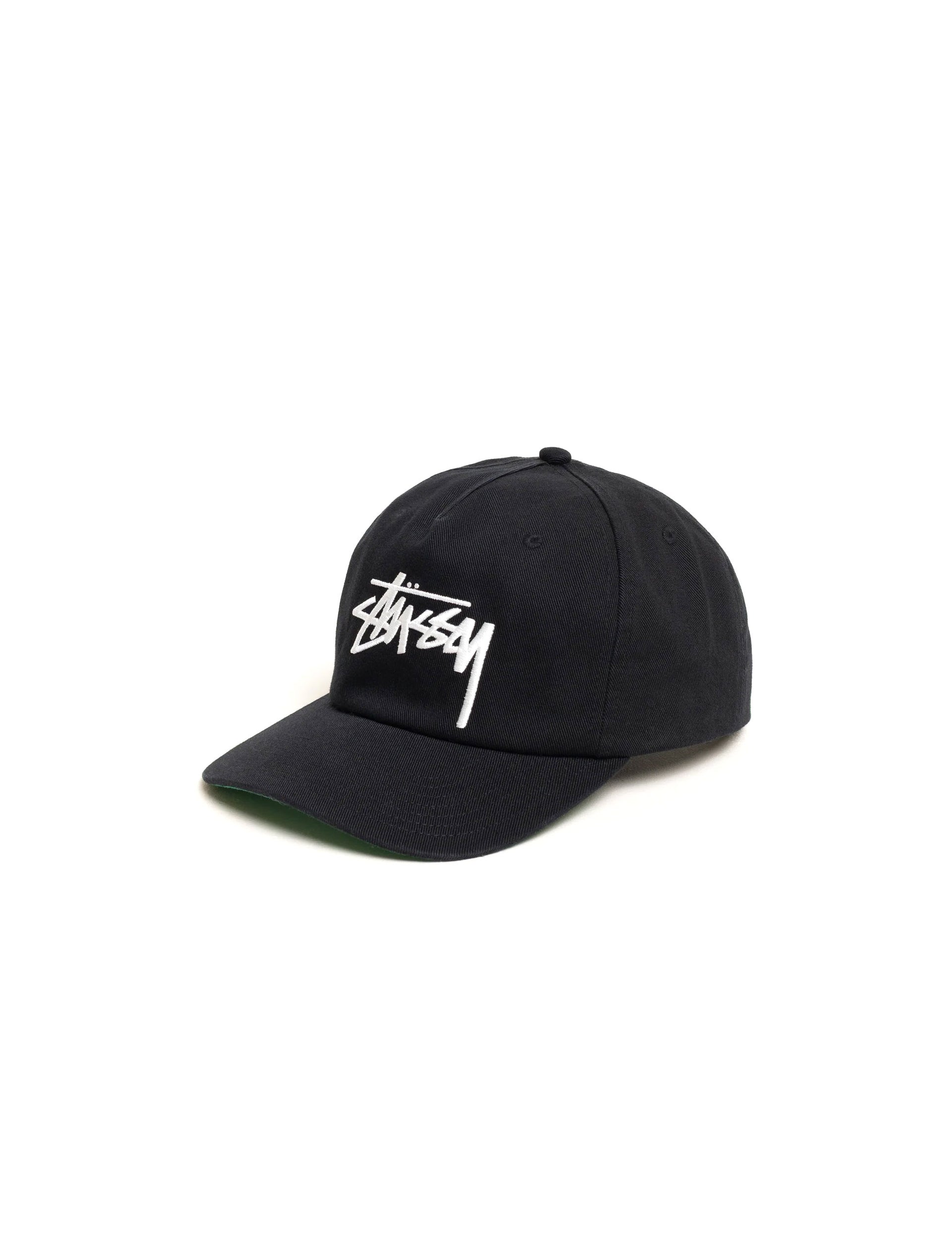 STÜSSY Big Stock Mid Depth Cap Shadow Black