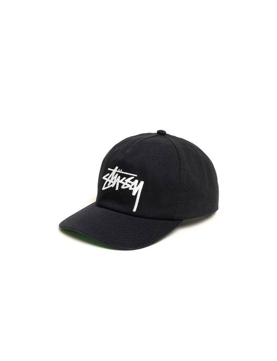 STÜSSY Big Stock Mid Depth Cap Shadow Black