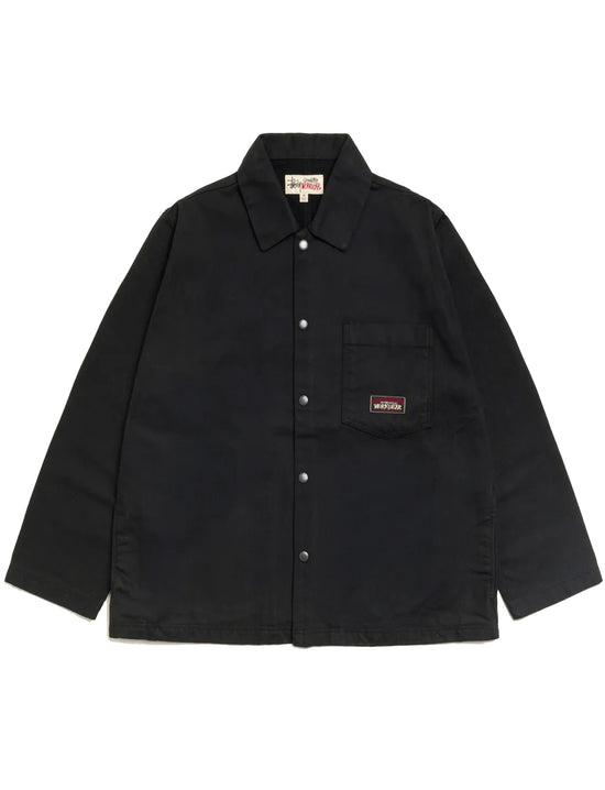 STÜSSY CANVAS WORK OVERSHIRT BLACK