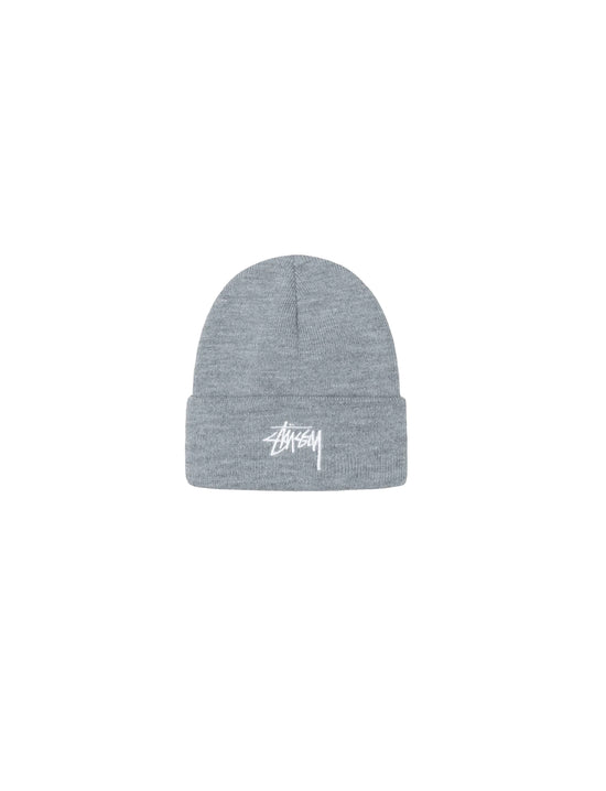 STÜSSY CUFF BEANIE STOCK GREY HEATHER