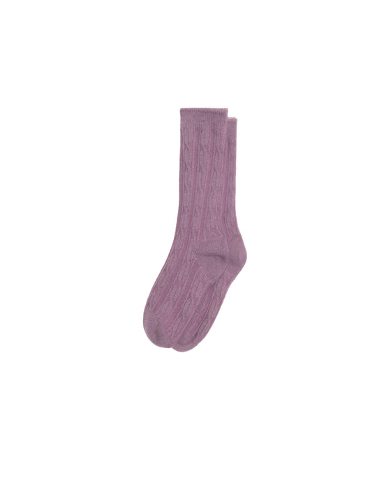STÜSSY Cable Knit S Dress Socks PLUM