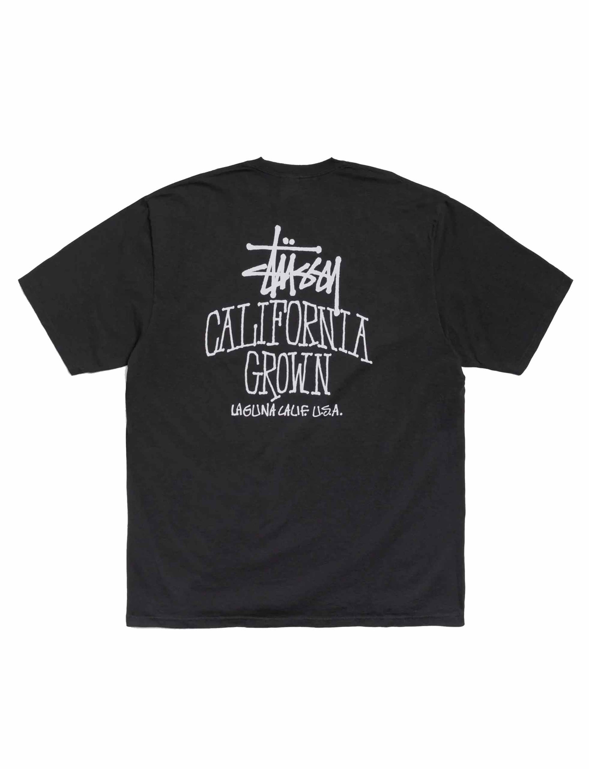 STÜSSY Cali Grown Pig.Dyed Tee FADED BLACK