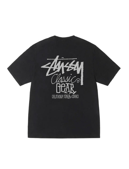 STÜSSY Classic Gear Pig. Dyed Tee BLACK