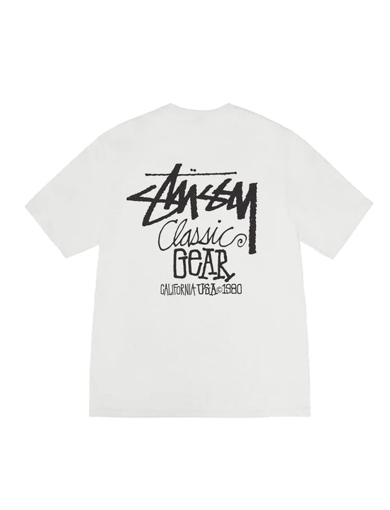 STÜSSY Classic Gear Pig. Dyed Tee WHITE