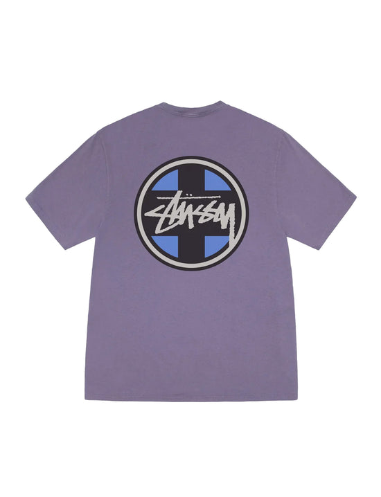 STÜSSY Cross Dot Pig. Dyed Tee Grape