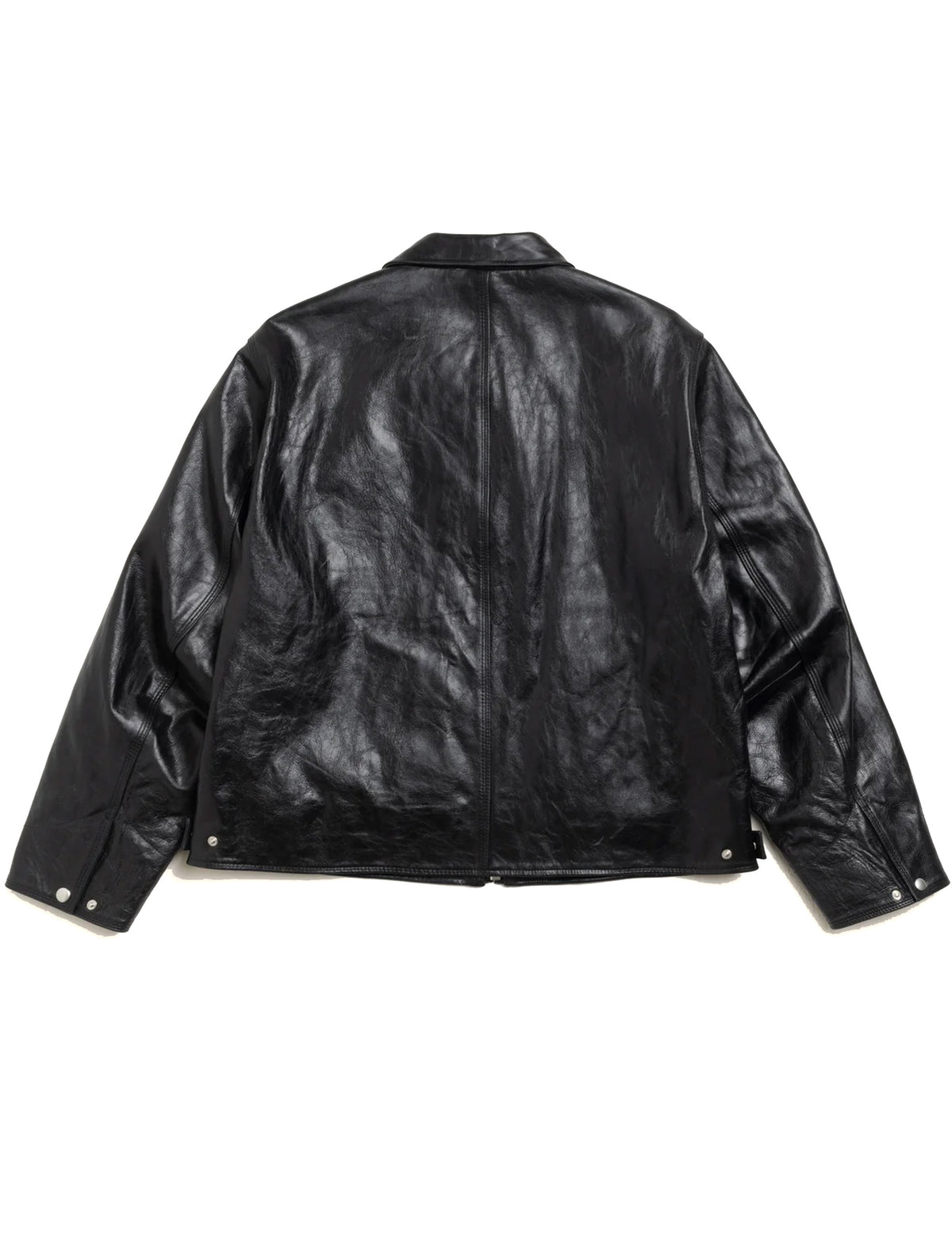 STÜSSY GARAGE JACKET LEATHER BLACK