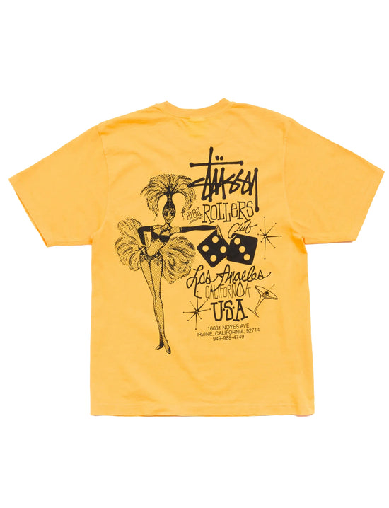 STÜSSY HIGH ROLLERS TEE MARIGOLD