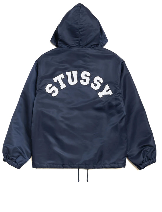 STÜSSY Hooded Coaches Jacket NAVY