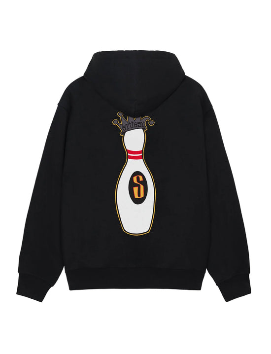 STÜSSY KINGPIN ZIP HOODIE BLACK