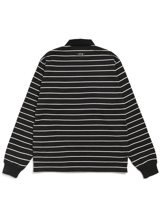 STÜSSY Pin Striped Rugby BLACK