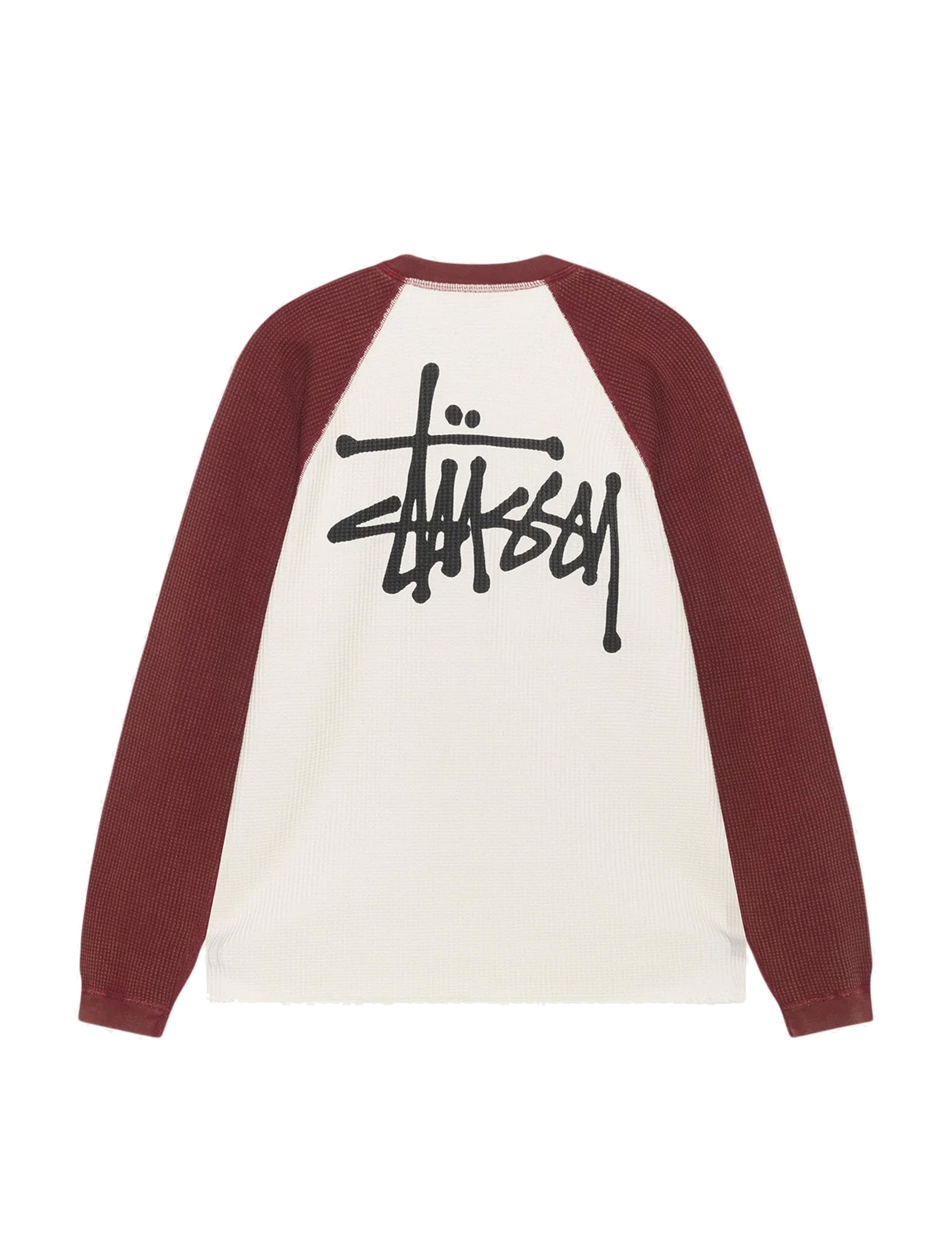 STÜSSY Raglan Thermal 2 Tone OFF WHITE