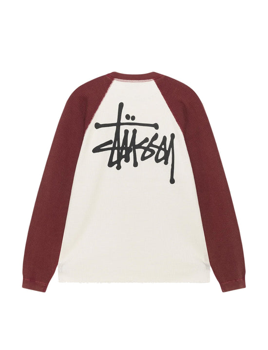 STÜSSY Raglan Thermal 2 Tone OFF WHITE