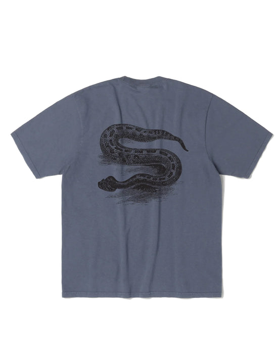 STÜSSY SERPENT TEE PIGMENT DYED NAVY