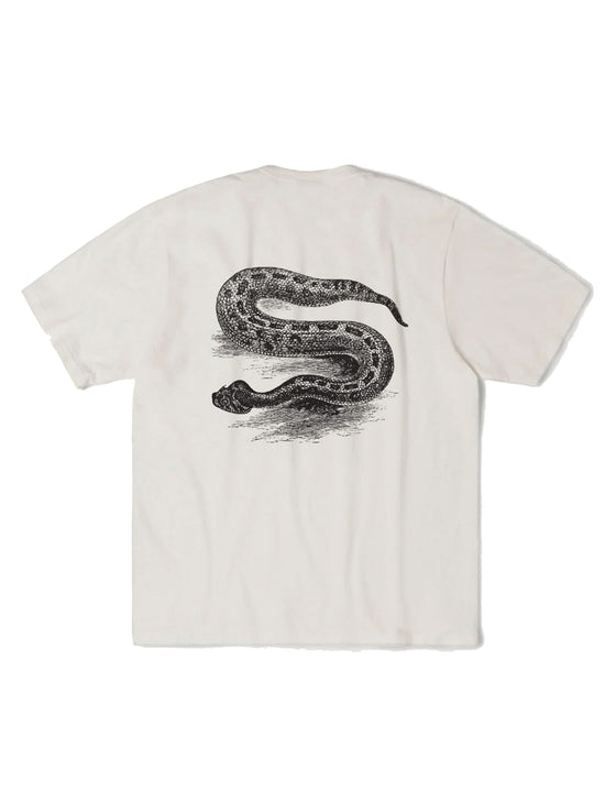 STÜSSY SERPENT TEE PIGMENT DYED WHITE