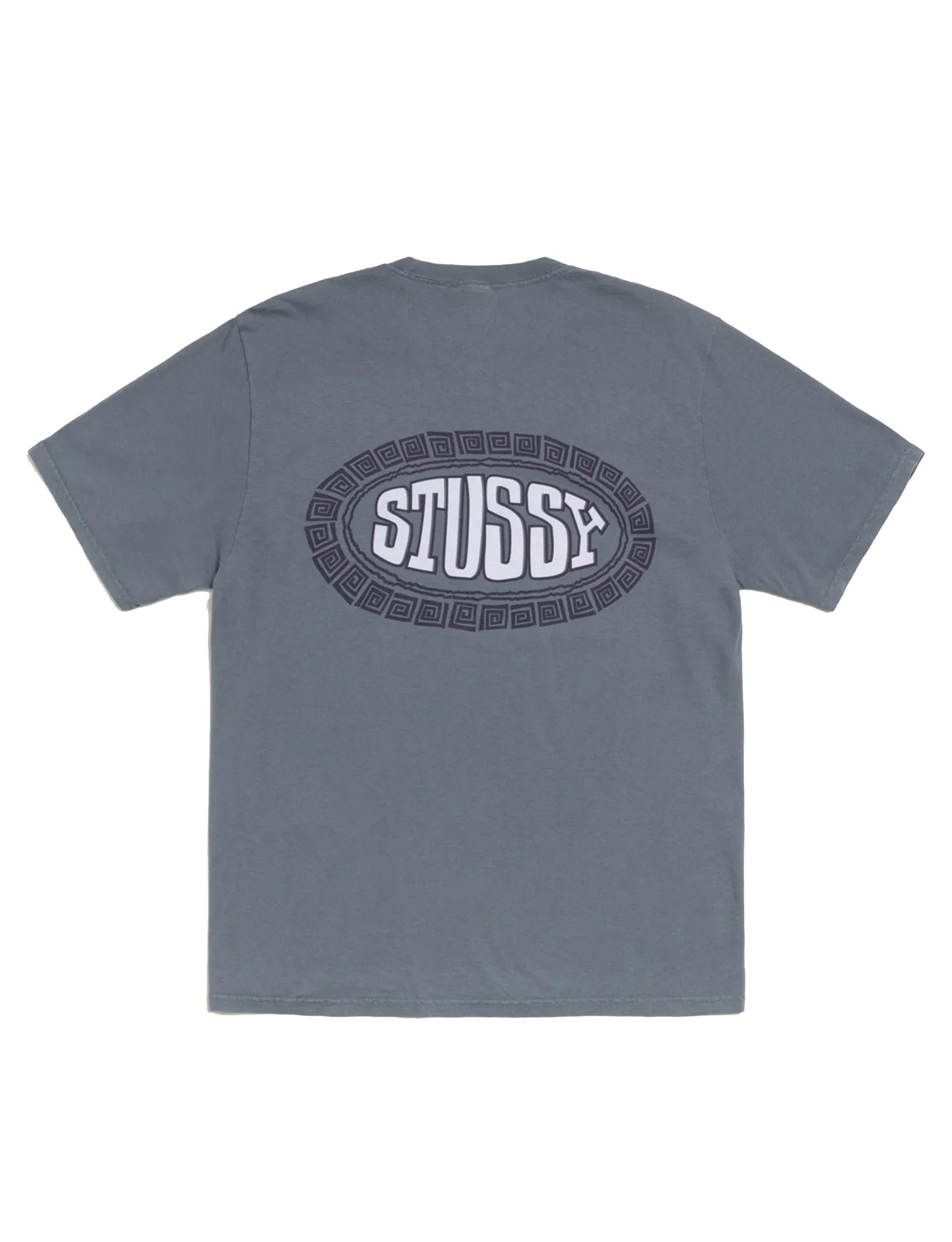 STÜSSY Tile Oval Pig. Dyed Tee Blue