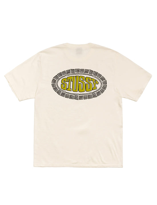 STÜSSY Tile Oval Pig. Dyed Tee Natural