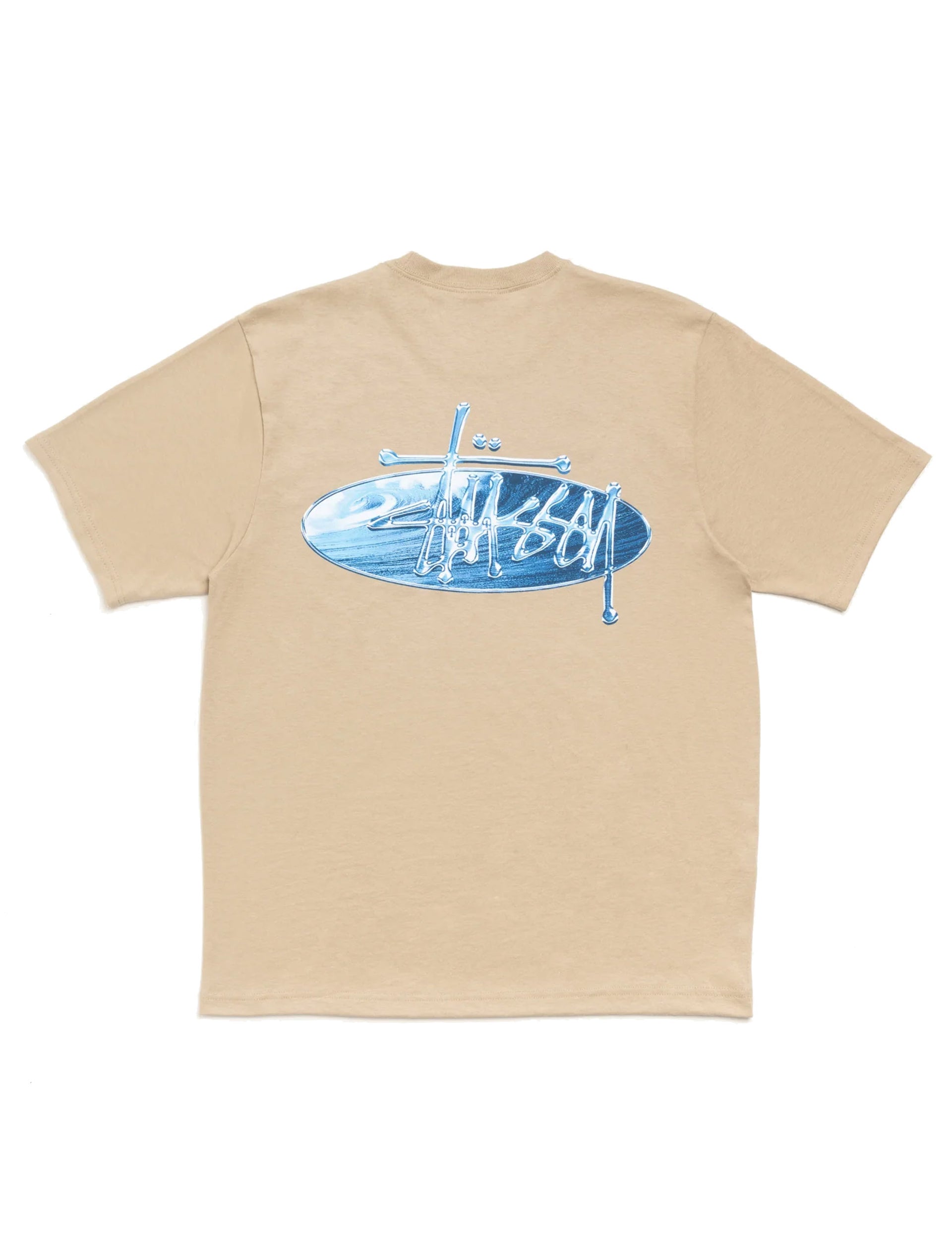 STÜSSY WAVE OVAL TEE KHAKI