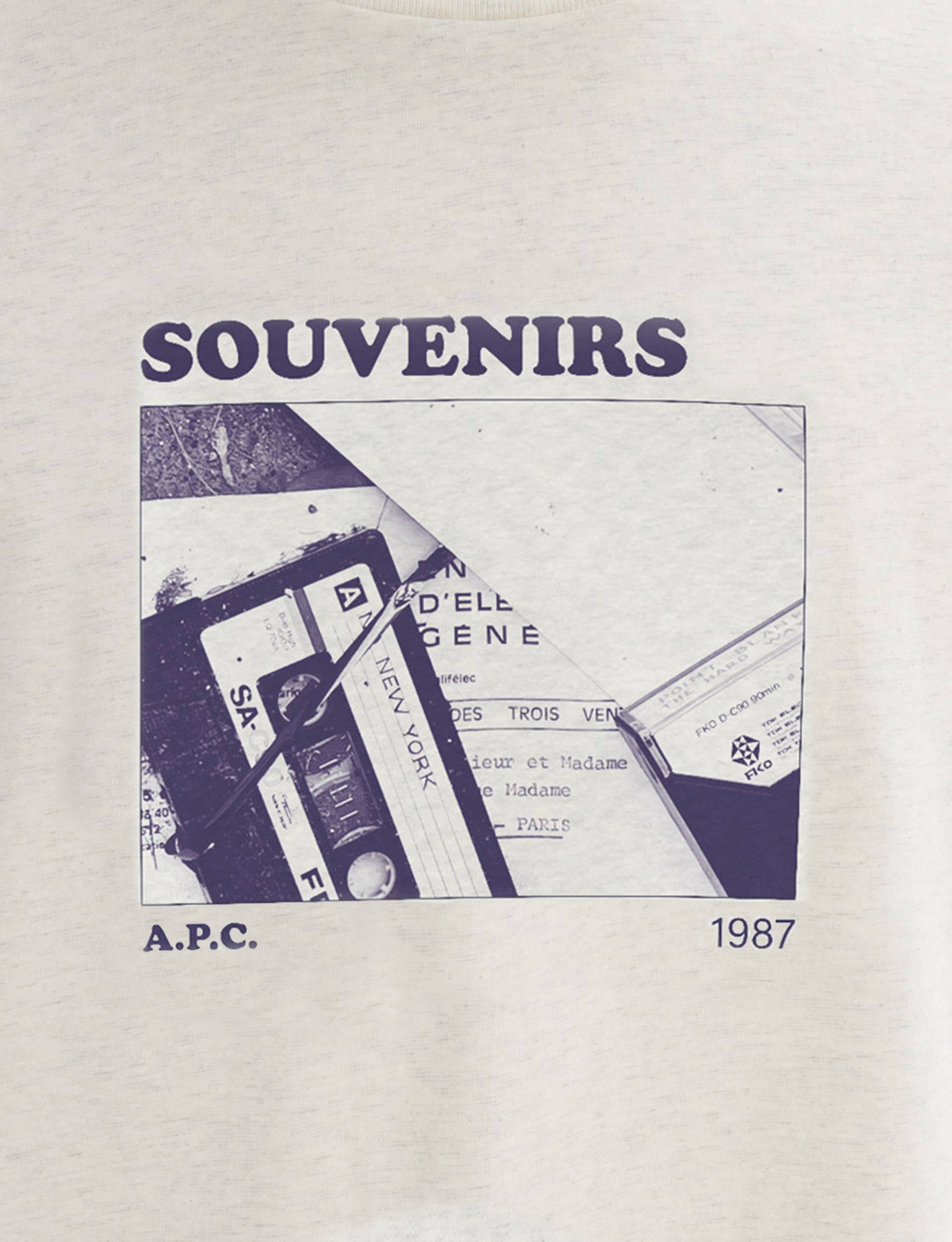 A.P.C. T-SHIRT SOUVENIRS WHITE