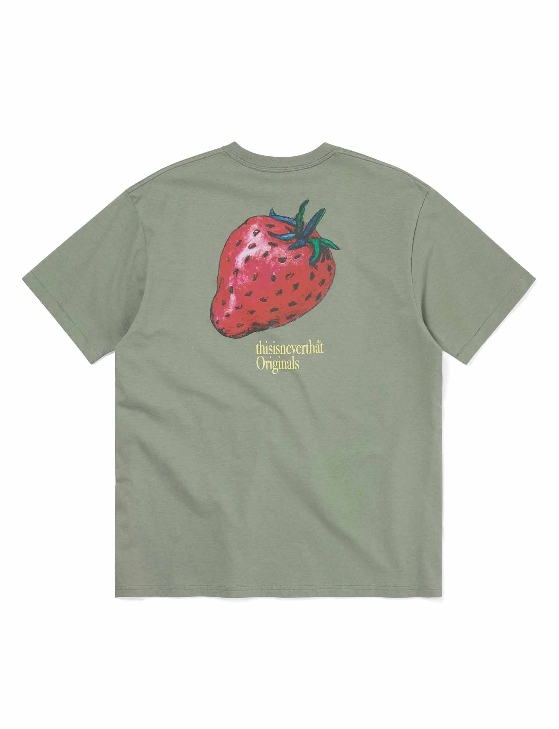 THISISNEVERTHAT  Strawberry Tee LIGHT OLIVE